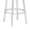 Armen Living Madrid 26" Counter Height Swivel Gray Faux Leather and Brushed Stainless Steel Bar Stool LCMABABSGR26 - alternate 3